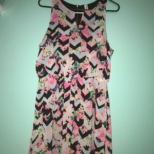 Multi colored chevron dress